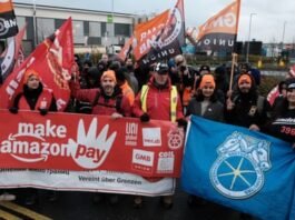 Workers in the Eu Go on Strike to "Make Amazon Pay."